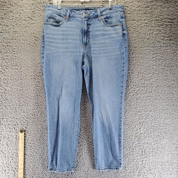 Old Navy Jeans Womens 14 Blue High-Rise OG Straight Secret Smooth Pockets Denim - Picture 1 of 12